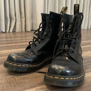 Dr. Martens 8 eye worn boots